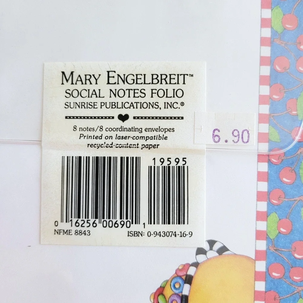 Vintage 90s whimsical Mary Engelbreit Teapot Tea Party Invitations (8) 1993- New